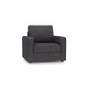 Apollo 1 Seater Fabric Sofa in Steel Colour