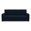 Apollo Compact High Back 3 Seater  Fabric Sofa In Sea Port Blue Velvet Colour