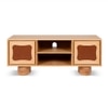 Luna Solid Wood TV Unit in Brown Colour