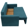 Alfon 2 Seater Velvet Pull Out Sofa Cum Bed with Storage In T Blue