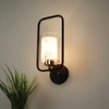 Eliante Modern Wall Lights Mild Steel, Glass & Glass Material Brown, Gold & White Finish