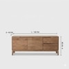 Gabrielle TV unit in solid mango wood 140 cm