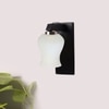 Devansh Solid Wood Electric Wall Light in Brown Colour with White Shade Count of 1 Light