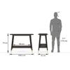 Sinata Solid Wood Console Table in American Walnut Finish