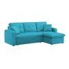Jacob Solid Wood Sofa cum Bed in Turquoise