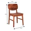 Pluto Solid Wood Dining Chair in Honey