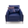 Meagan 1 Seater Leatherette Sole in Blue Colour