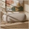 Eliteelegance Wood Ottoman With Upholstery Non Storage Sofa In Grey Colour