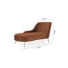 Henz Velvet Chaise Lounger in Brown Colour