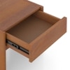 Basal Solid Wood Bedside Table In Amber Walnut Finish