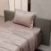 Stoa Paris Single Bedsheet with 1 Pillow Cover sheet with Cha Champagne