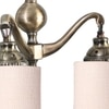 Devansh Metal Electric Wall Light in White Colour with White Shade Count of 2 Lights