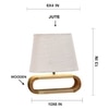 Devansh White Jute Table Lamp With  Wood Natural Base -10
