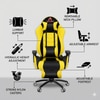 ASE Gaming Gold Series With Footrest Gaming Chair (Yellow)