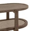Tora Solid Wood And Cane Coffee Table In Danish Walnut Finish