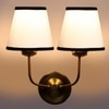Devansh Metal Electric Wall Light in Gold Colour with Yellow Shade Count of 2 Lights