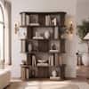Imola Solid Wood Bookshelf In Danish Walnut Finish