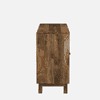 Vegas Mango Wood Hand Painted Multicolor 4 Door Cabinet In Natural Finish