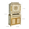 D'Dass Red Mdf and Sheesham Wooden Temple  With Cabinet For Pooja