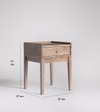 Harmful Solid Wood Bed Side Table In Natural Finish