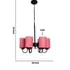 Devansh Solid Wood Electric Wall Light in Red Colour with Red Shade Count of 1 Light