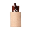 Devansh Solid Wood Electric Wall Light in Brown Colour with Beige Shade Count of 1 Light