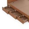Basel Solid Wood King Size Drawer Storage Bed In Amber Walnut Finish