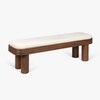 Buda Solid Wood Bench in Light Brown Colour
