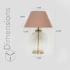 Secret Glass & Metal Large Table Lamp With Beige Cotton Shade