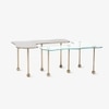 Elara Mild Steel Coffee Table Set of Two in Antique Satin Finish