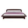 Bardot Solid Wood Queen Size Non Storage Bed In Walnut Finish