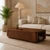 Fairmont Sheesham Wood Fluted Arch Coffee Table in Walnut Finish