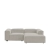 Elegantedge Wood Left Aligned 2-Seater With Upholstery Non Storage Sofa In White Colour