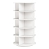 360° Rotating Shoe Rack 5-Tier in White – Modern Revolving Shoe Storage Stand