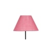 Makari Pink Natural Fiber Floor Lamp with Black Iron Base