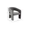 Ashley Velvet Accent Chair in Dark Grey Colour