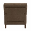 Dexter Boucle Fabric Lounge Chair in Brown Colour