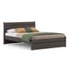 Basel Solid Wood King Size Non Storage Bed In Dark Chestnut Finish