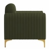 Veniza Velvet 1 Seater Sofa In Olive Green Colour