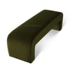 Floran Velvet 2 Seater Ottoman Bench in Olive Green Color