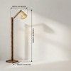 Hinge Beige Jute Floor Lamp with Beige Jute Base