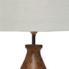 Devansh White Jute Table Lamp With  Wood Natural Base (7X13 Inches)-10