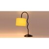 Yellow cotton Zig Zag Curvy table lamp with Iron Base (SP27)