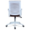 Mmarveal Mid Back Ergonomic Chair in Brown Colour