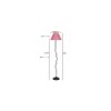 Byron Pink Natural Fiber Floor Lamp with Black Iron Base