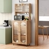 Stellar Multipurpose Storage Cabinet (Tall Size with Upper Storage, Oak)