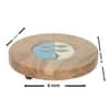 Ireka Homes Kaarigari Acacia Wood Trivet with Metal Legs (8x1.5 in)