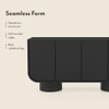 Nura Solid Wood Sideboard In Black Wire Brush