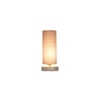 Tyson Grey cotton table lamp with White Brushed wood base
