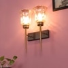 Eliante Modern Wall Lights Mild Steel, Glass & Glass Material Antique,Brown & Golden Finish
